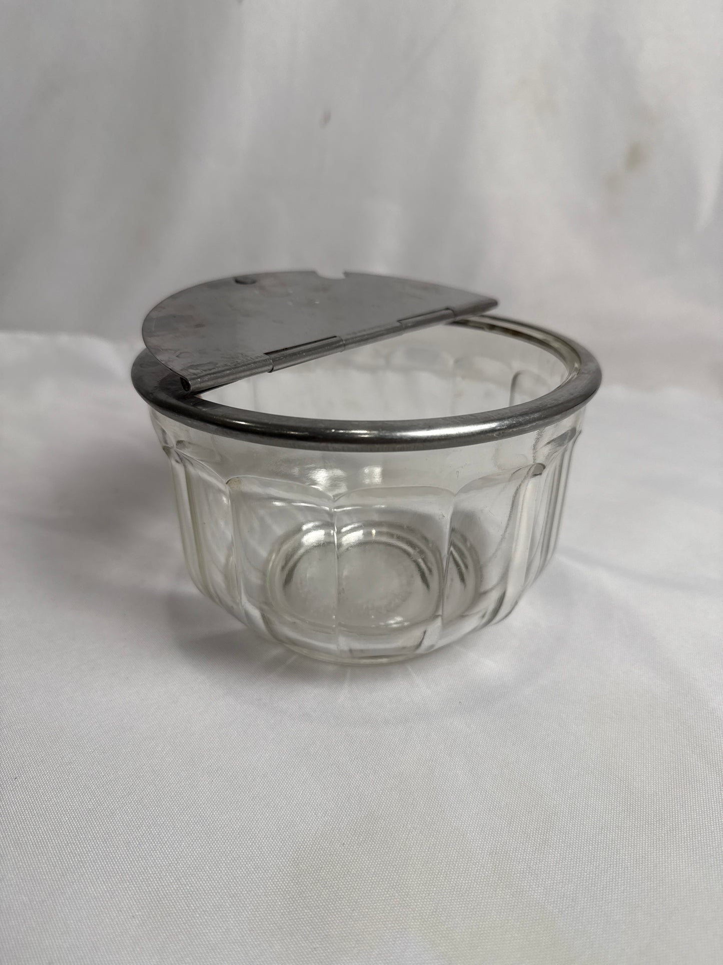 Vtg Diner Flip-top Sugar Bowl