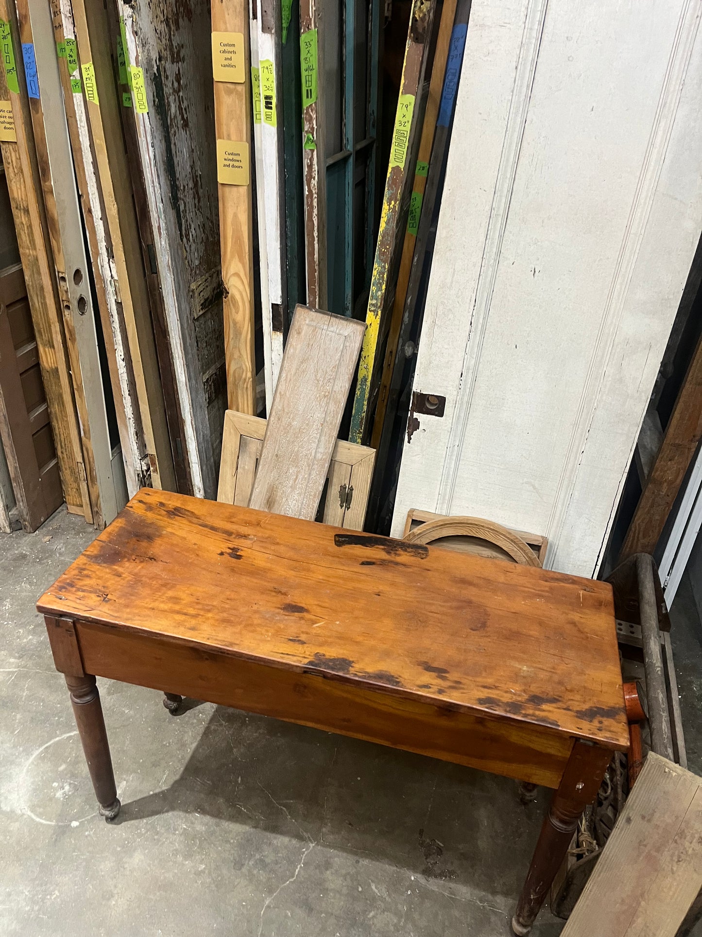 19th Century French Walnut Farm Table