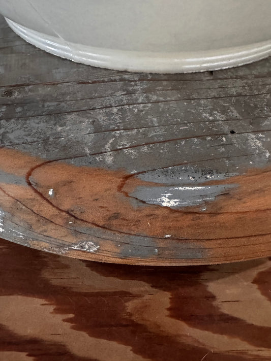 Upcycled Column Top Lamp Vtg Luster Globe