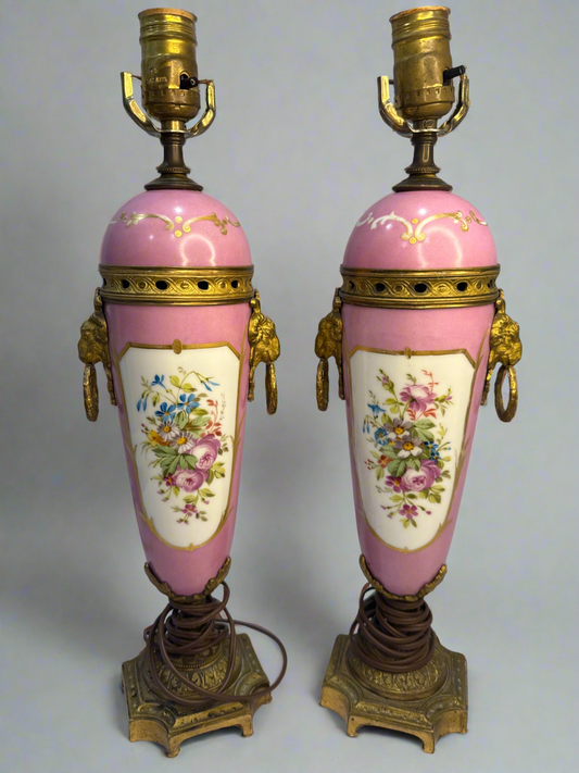 CSRR (2) French Sevres Style Porcelain Lamp