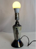 Vtg Iridescent Ceramic Lamp