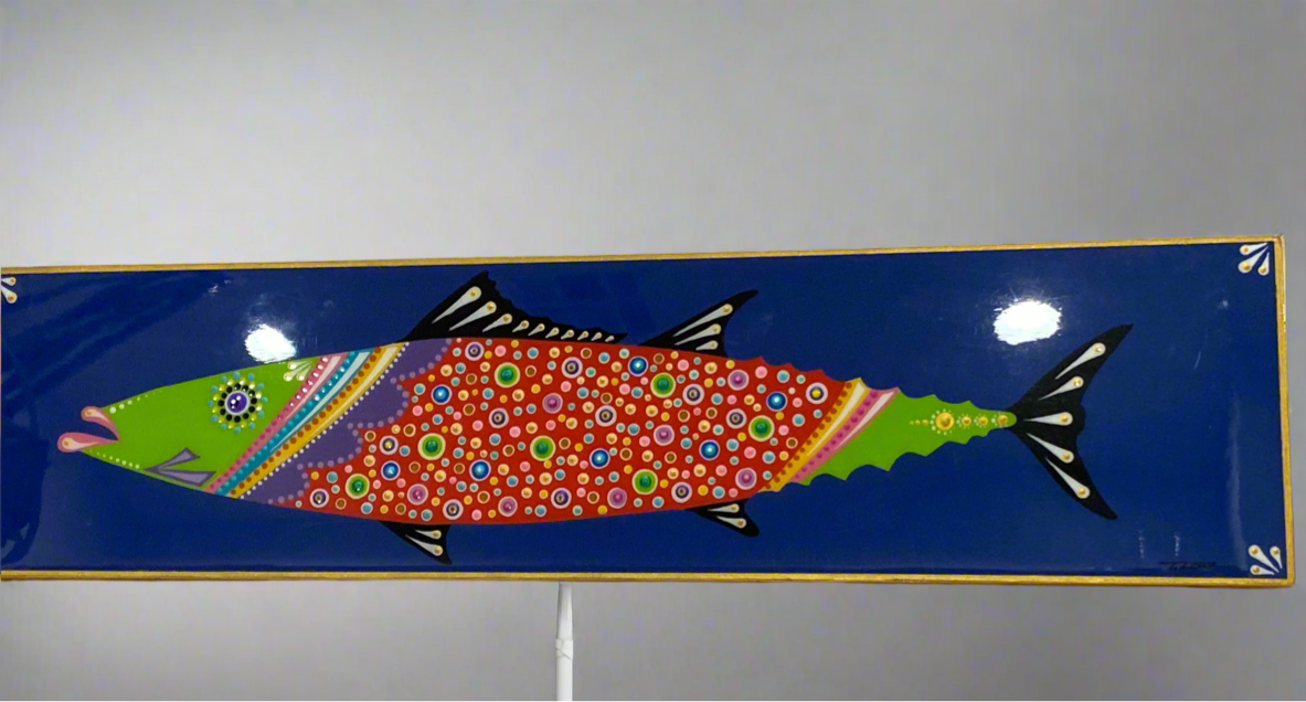 Abstract colorful fish painting