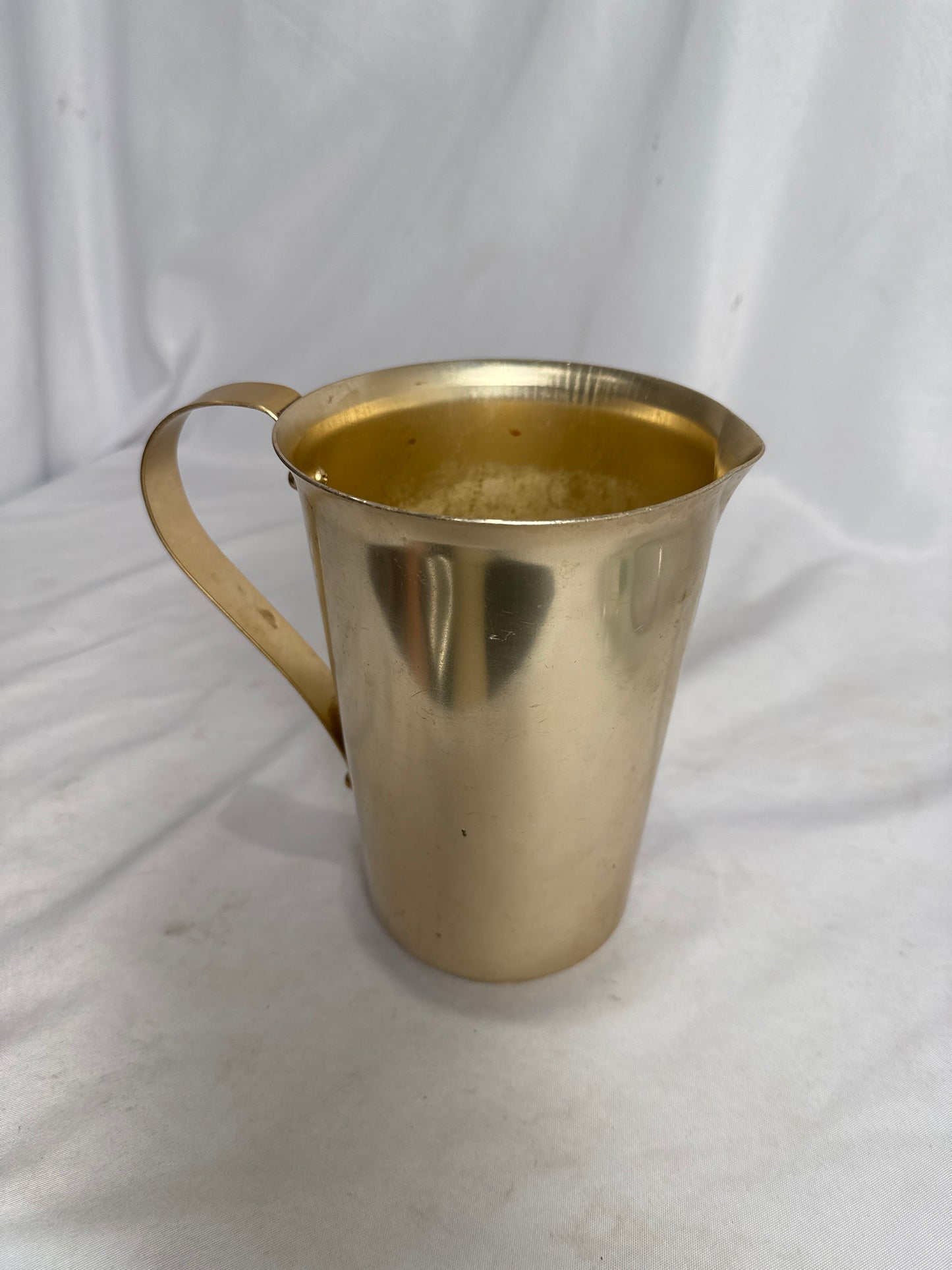Vtg Sunburst Brass Pitcher