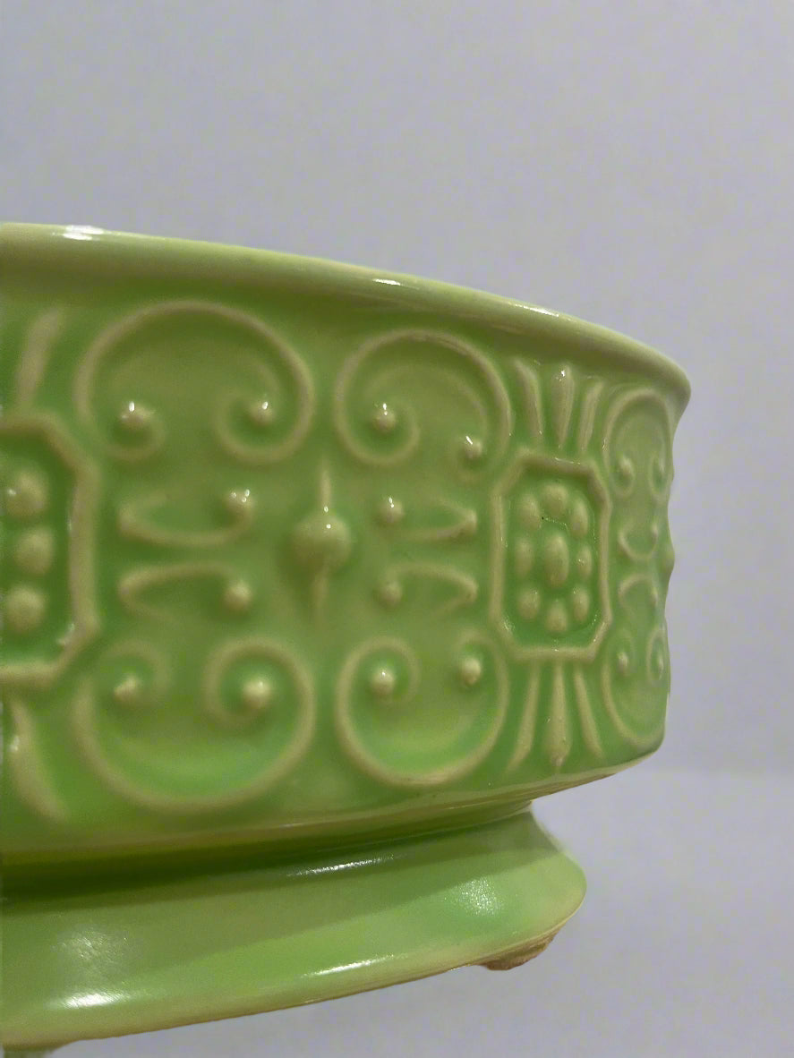 Vintage American Bisque Seafoam Green Planter