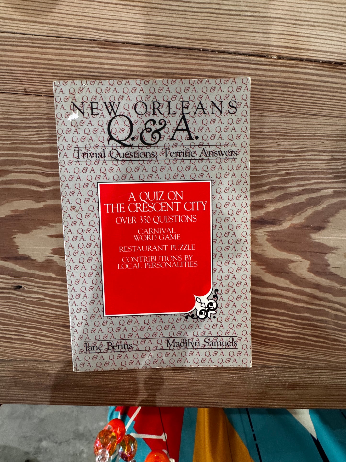 Vtg New Orleans q&a book