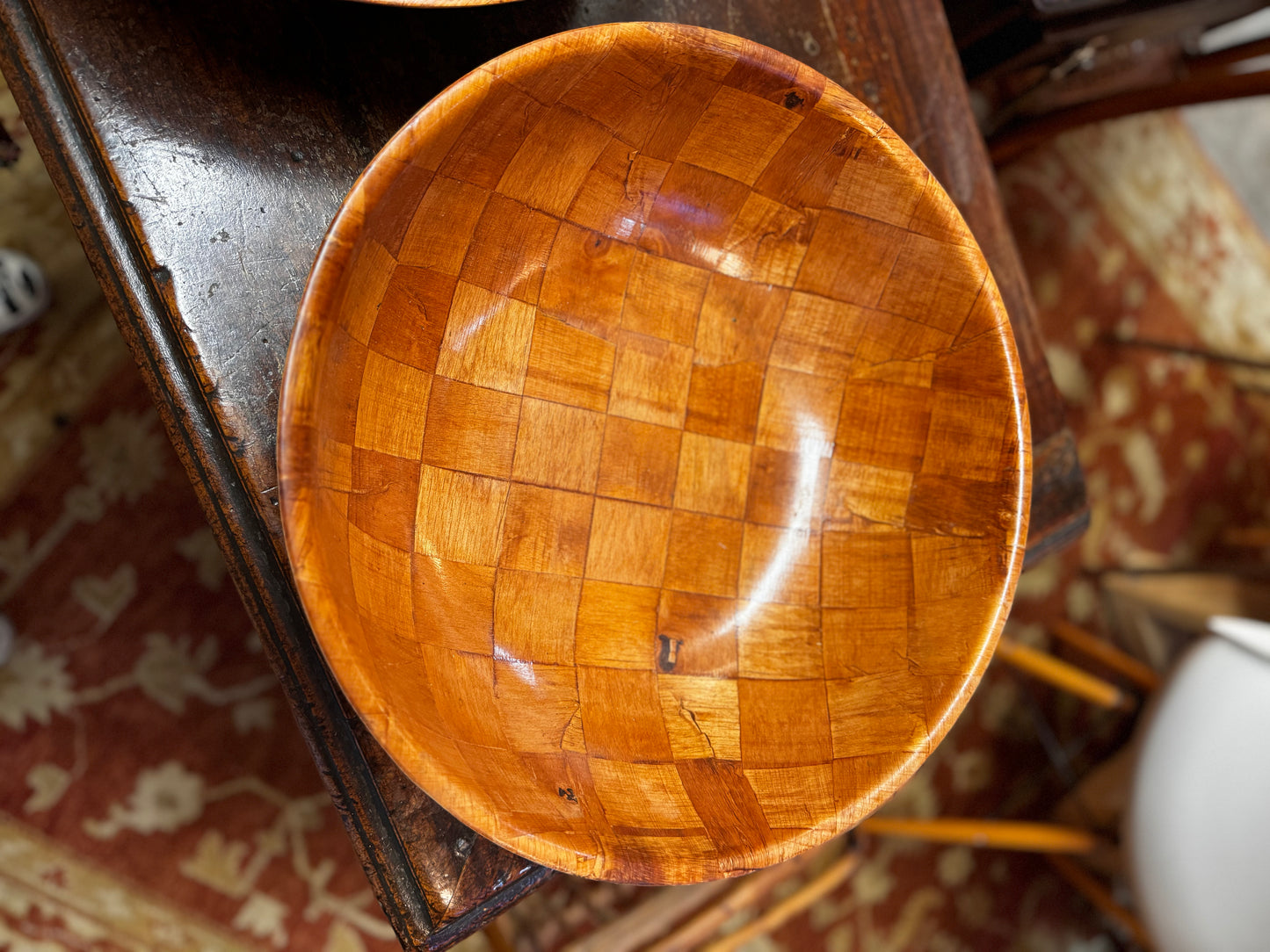 Parquet wooden bowl