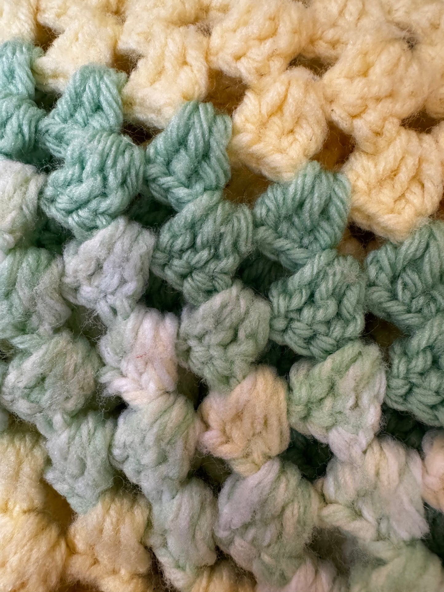 Baby yellow/green afghan csbh