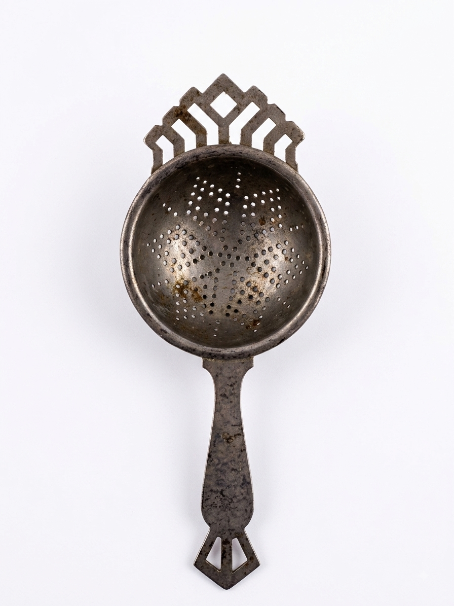 Vintage Art Deco Over-the-Cup Tea Strainer (1920s–1940s)