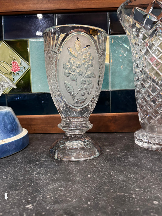 Vtg Zajecar Crystal Vase