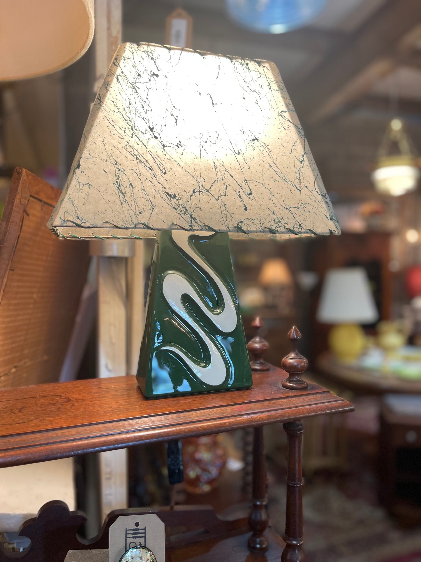 MCM Lamp with Fiber Shade