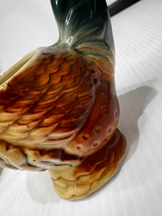 Vtg Rooster Salt & Pepper Crock Csbh