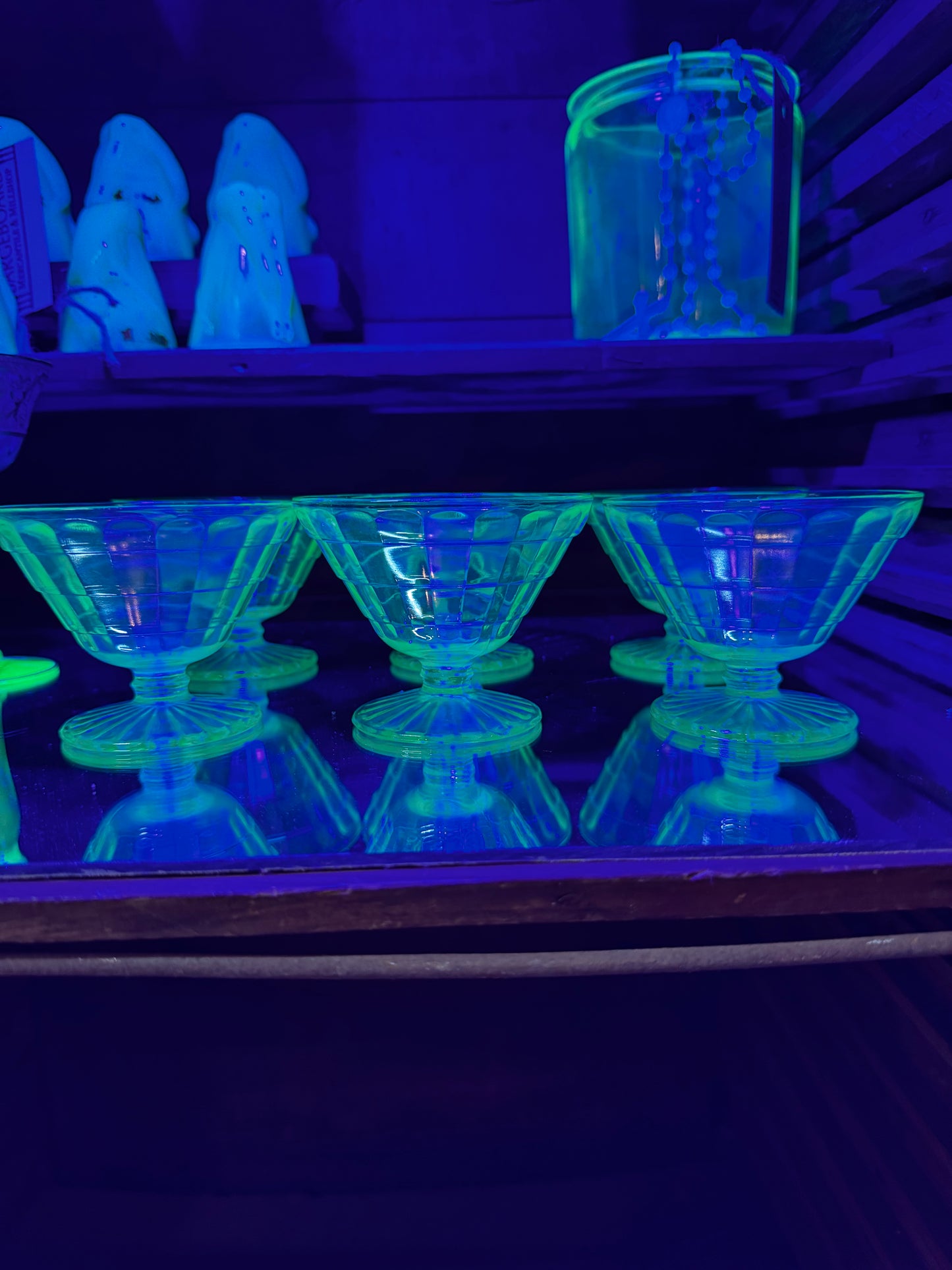 Uranium Sherbet Bowls (6) csbh