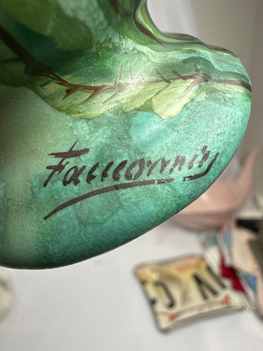 Falconnier Hand-Painted Ceramic Vase
