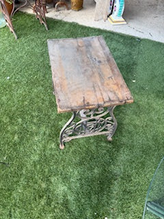 Cast Iron Desk Base Wooden Top CSPI