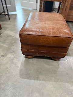 Leather Chair and Ottoman ML