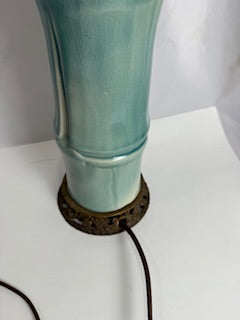 Teal Bamboo Lamp ML