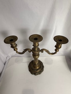 Vintage Brass 3-Arm Candelabra