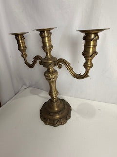 Vintage Brass 3-Arm Candelabra