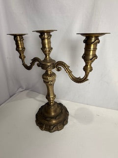 Vintage Brass 3-Arm Candelabra