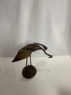 Pair of Brass Crane Sculptures