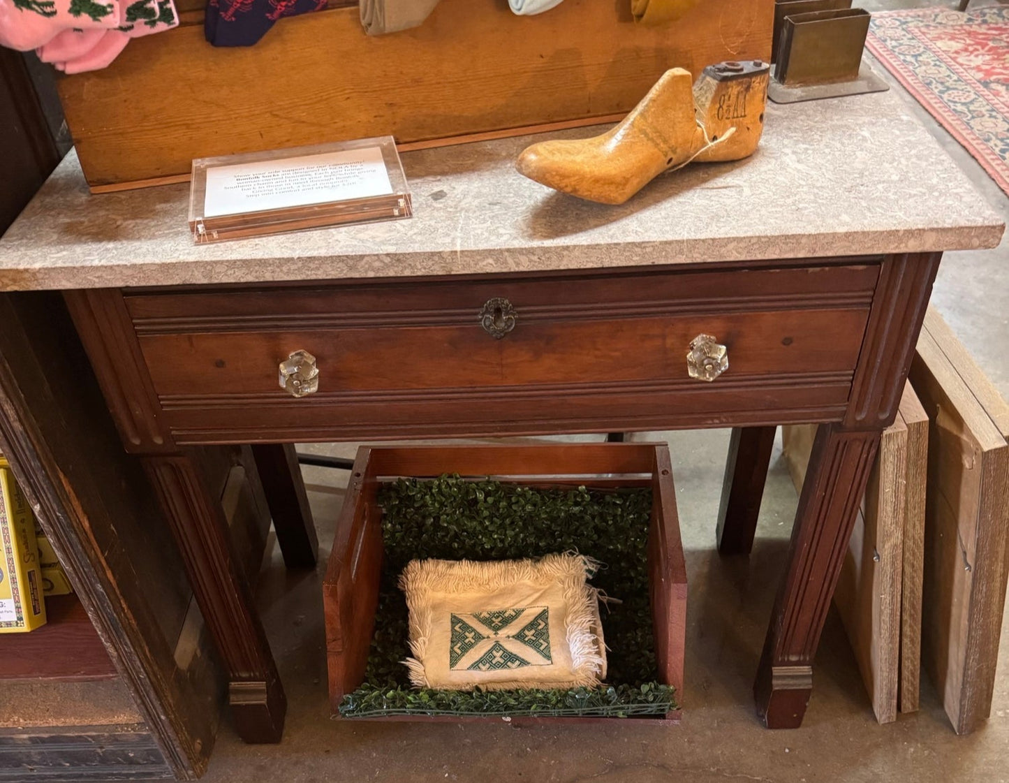 Eastlake Marble Top Wash Stand