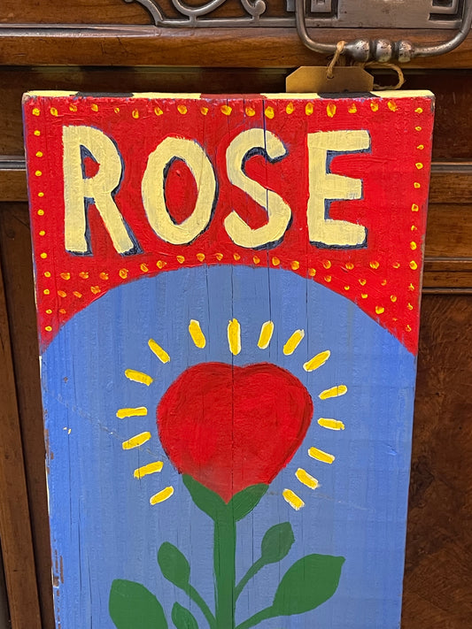 Rose Without Thorns McGuinness Folk Art Painting On Wood