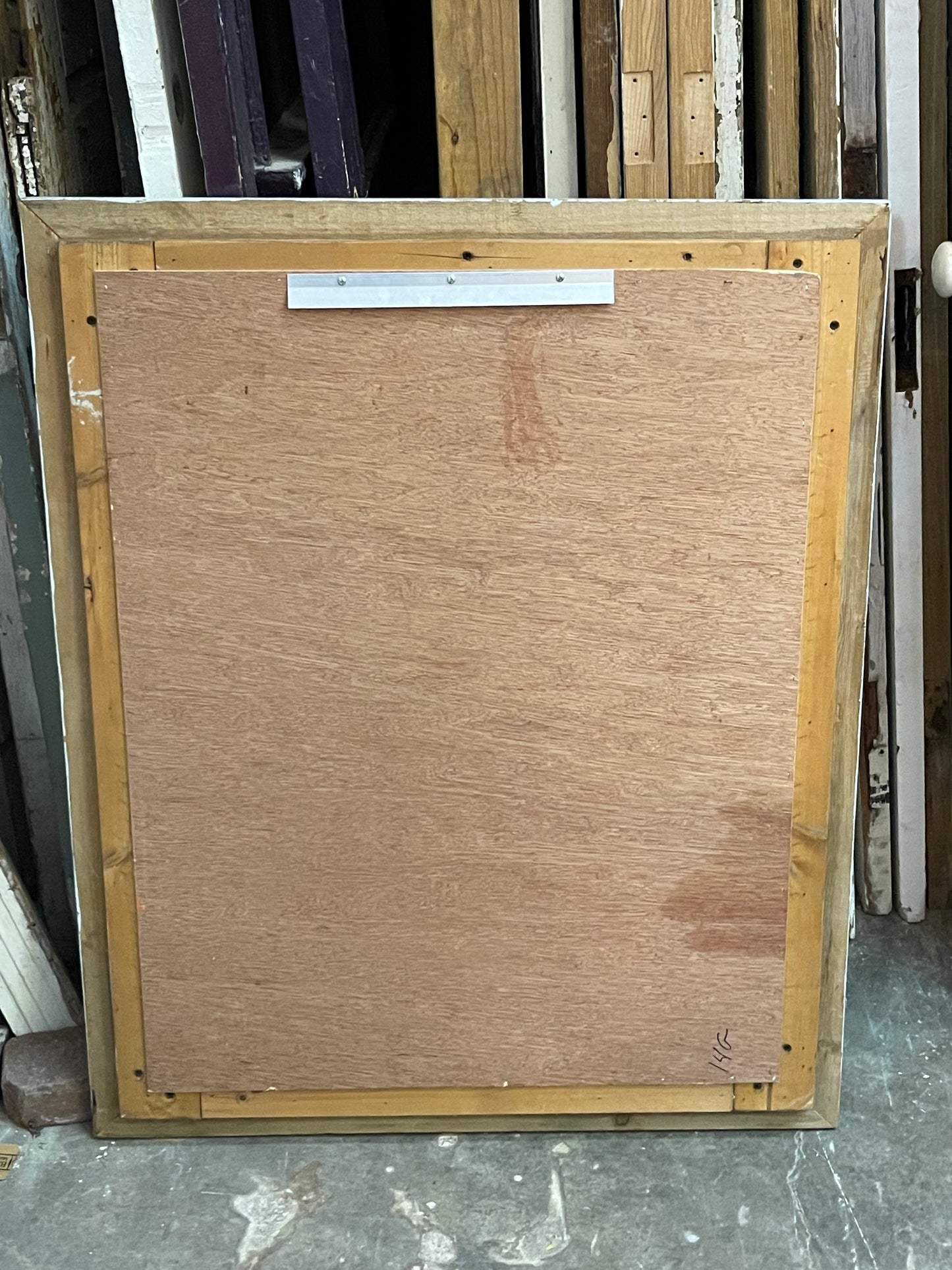 Large Heavy Wooden Mirror