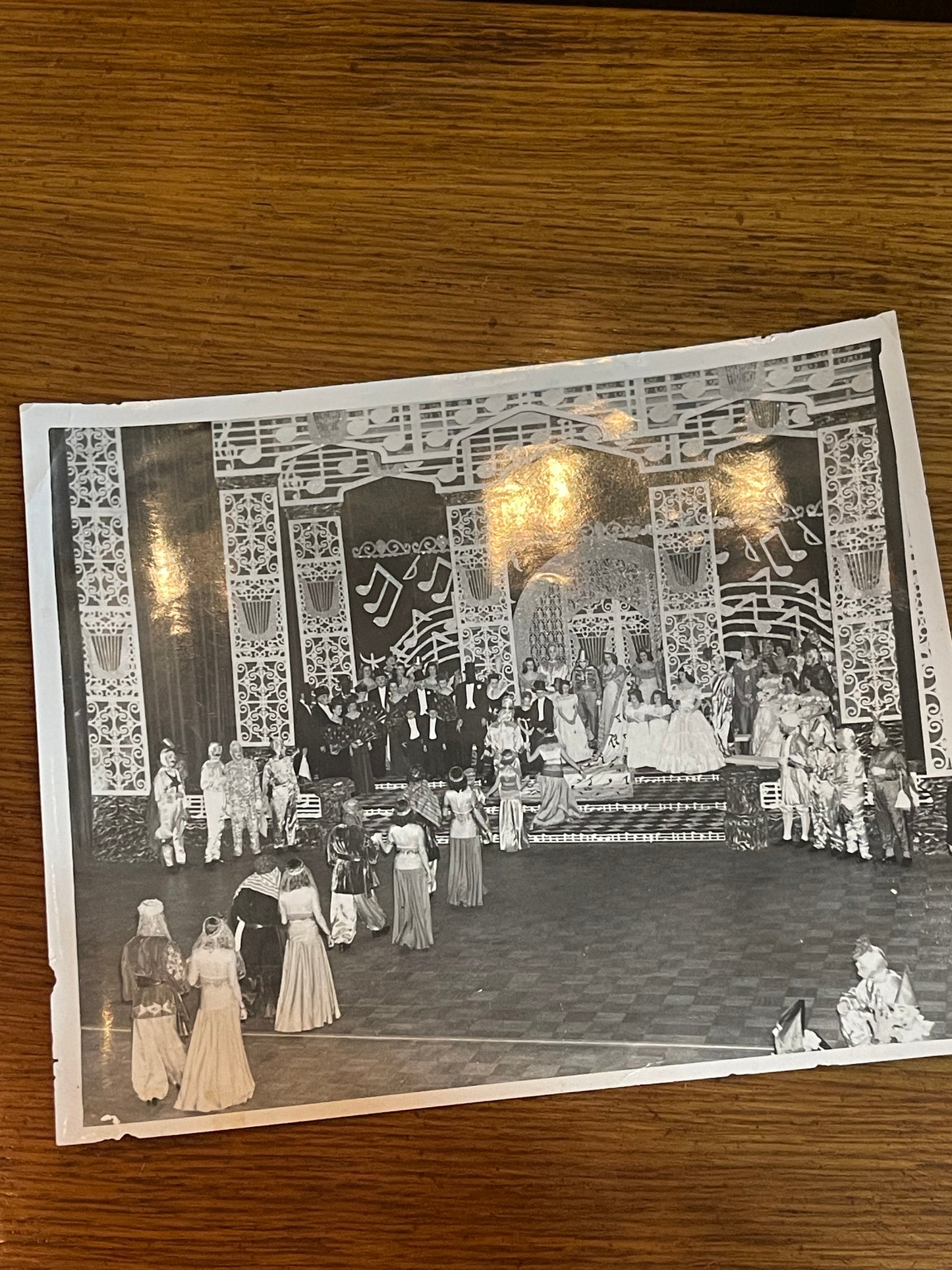 Vintage 1945 Harlequins Mardi Gras Carnival Ball black and white photo