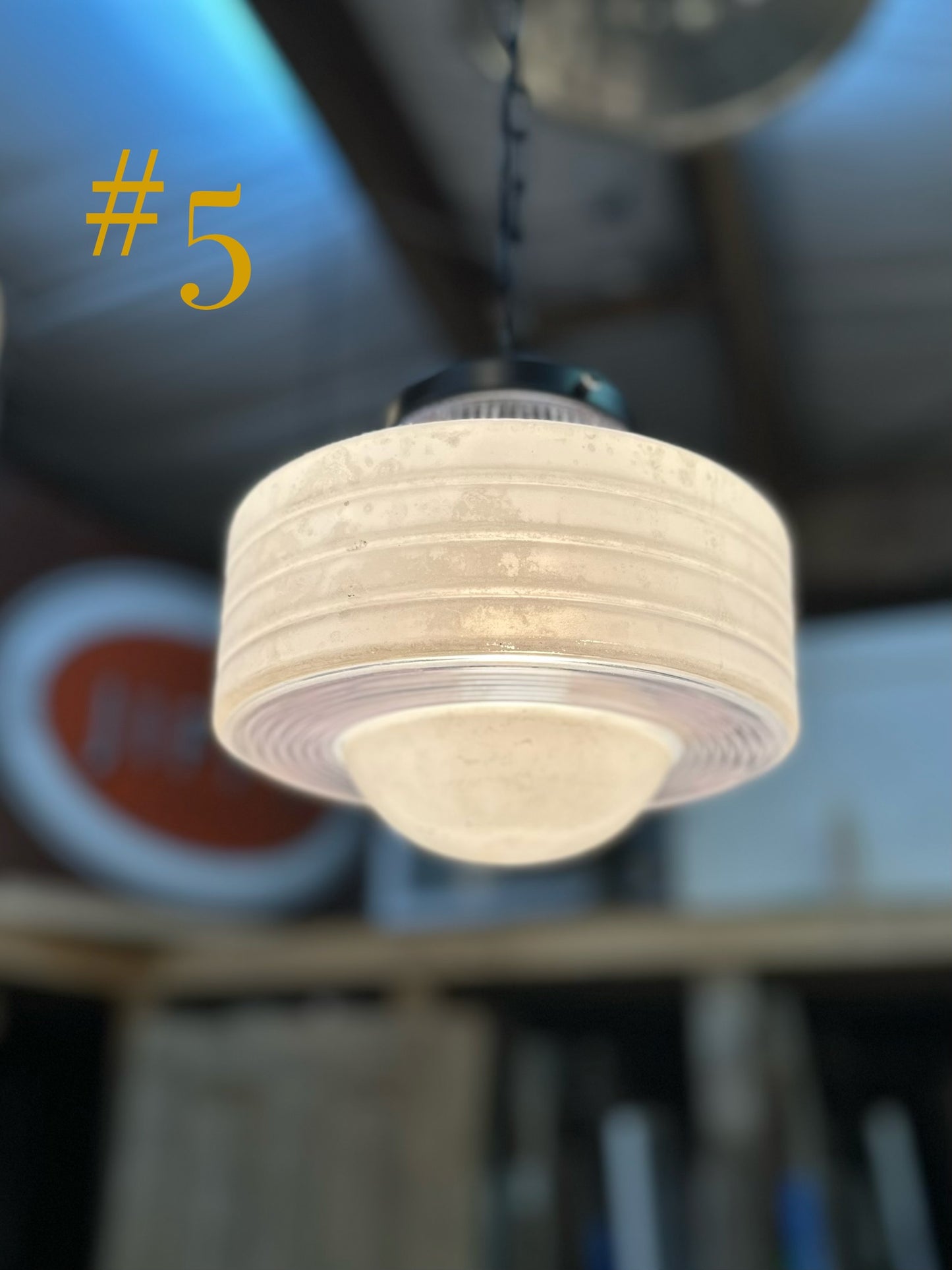 Art Deco Domed Pendant Light