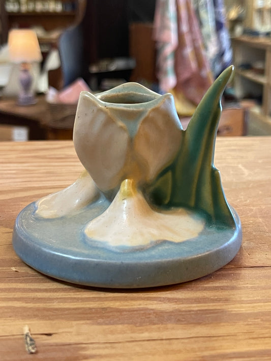 Roseville Pottery Iris Candle Holder