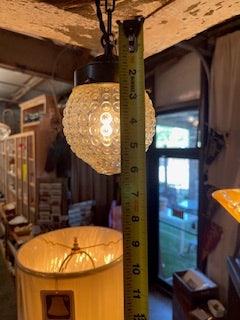Small Hobnail Clear Pendant Light