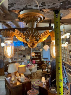 Semi-Flush Mount Cast Iron Art Deco Fixture