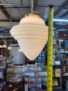 Art Deco Schoolhouse Acorn Matte Glass Light