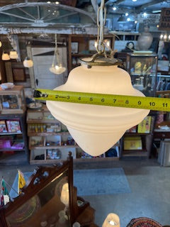 Art Deco Schoolhouse Acorn Matte Glass Light