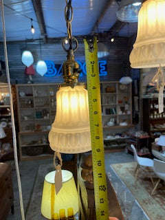 Vintage Art Deco Milk Glass Light Shades