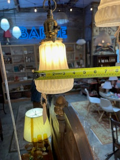 Vintage Art Deco Milk Glass Light Shades