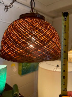 Vintage Wicker Pendant Light