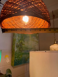 Vintage Wicker Pendant Light