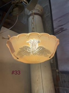 1930's Vintage Pink Art Deco/Nouveau Light