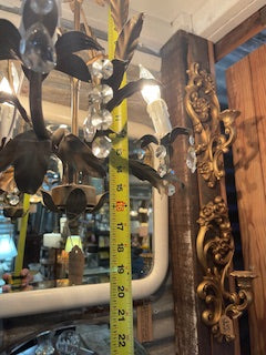 Vintage French Provincial 3 Light Chandelier