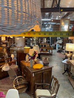 1970's Vintage Wicker Swag Light