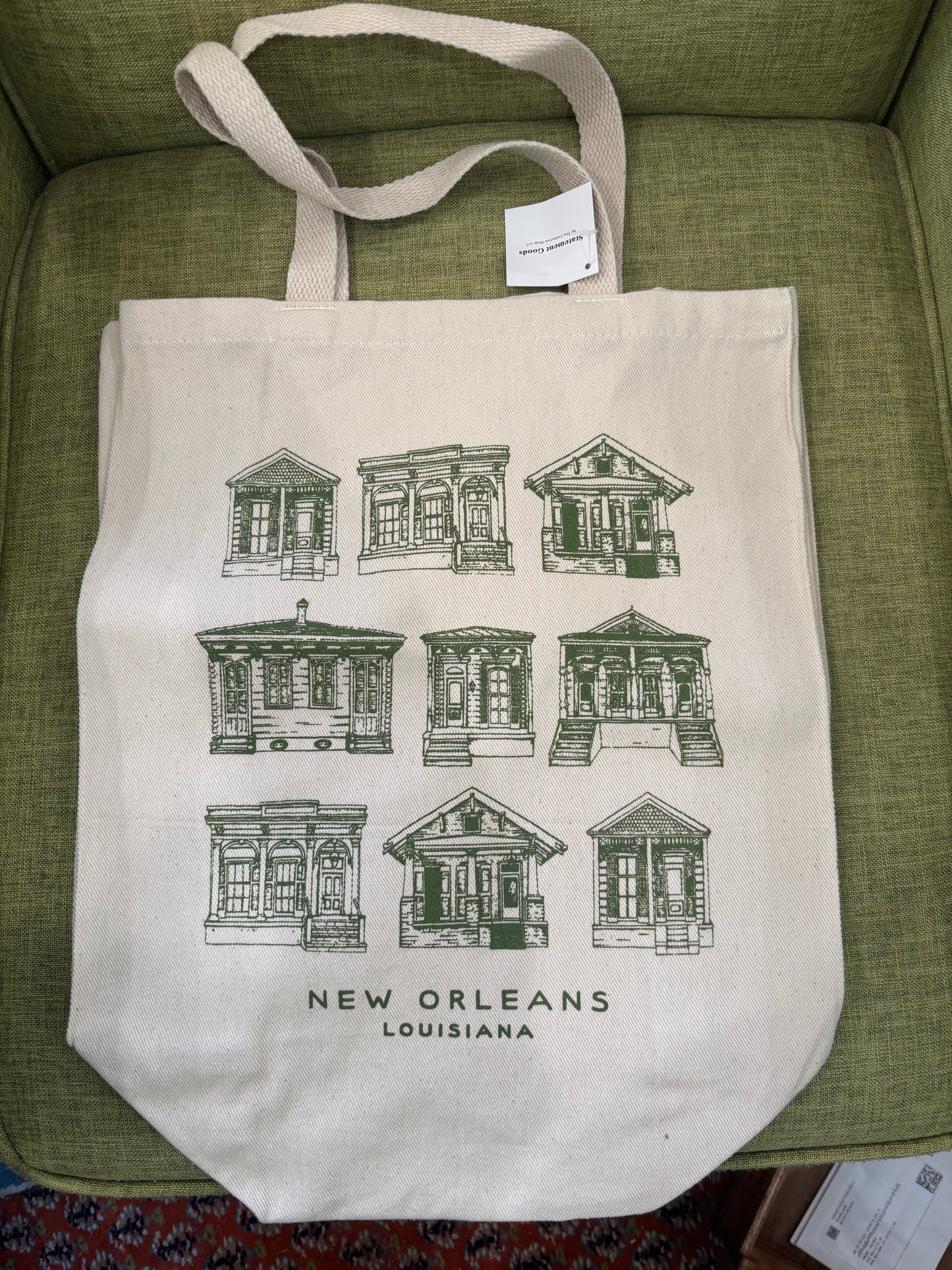 Nola house cotton canvas tote bag
