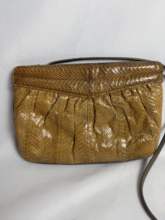 Vintage J. Renee genuine snakeskin crossbody purse bag CSHW
