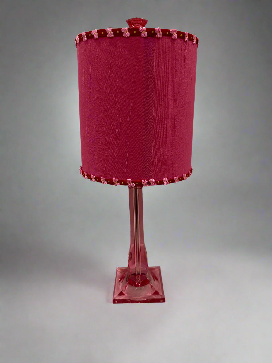 Pink Lucite Lamp