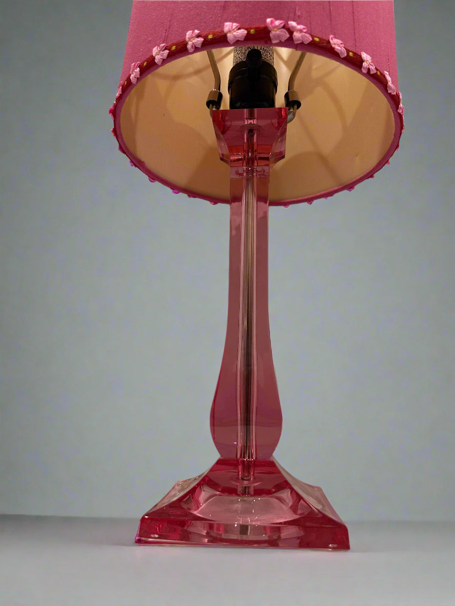 Pink Lucite Lamp