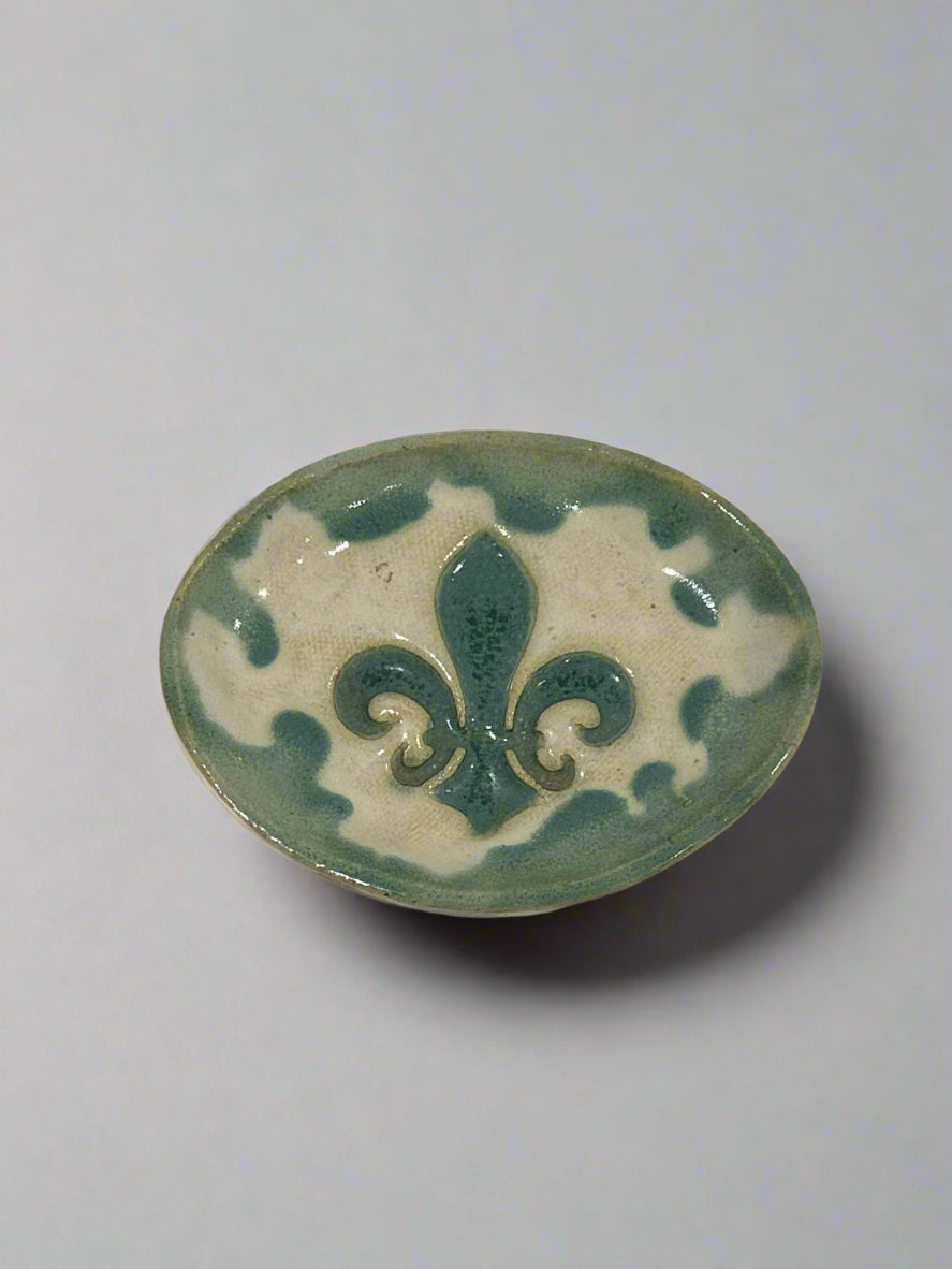 Shadyside Pottery Fleur De Lis Spoon Holder