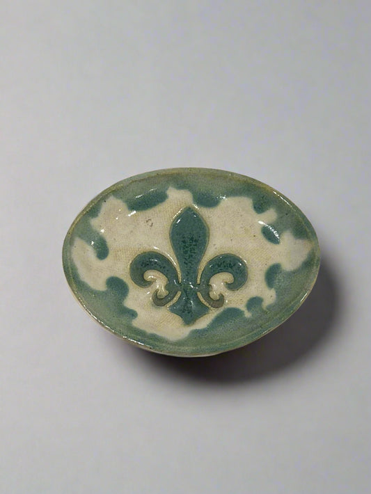 Shadyside Pottery Fleur De Lis Spoon Holder