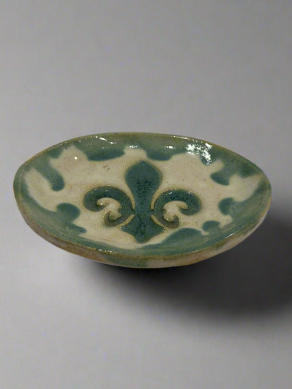 Shadyside Pottery Fleur De Lis Spoon Holder