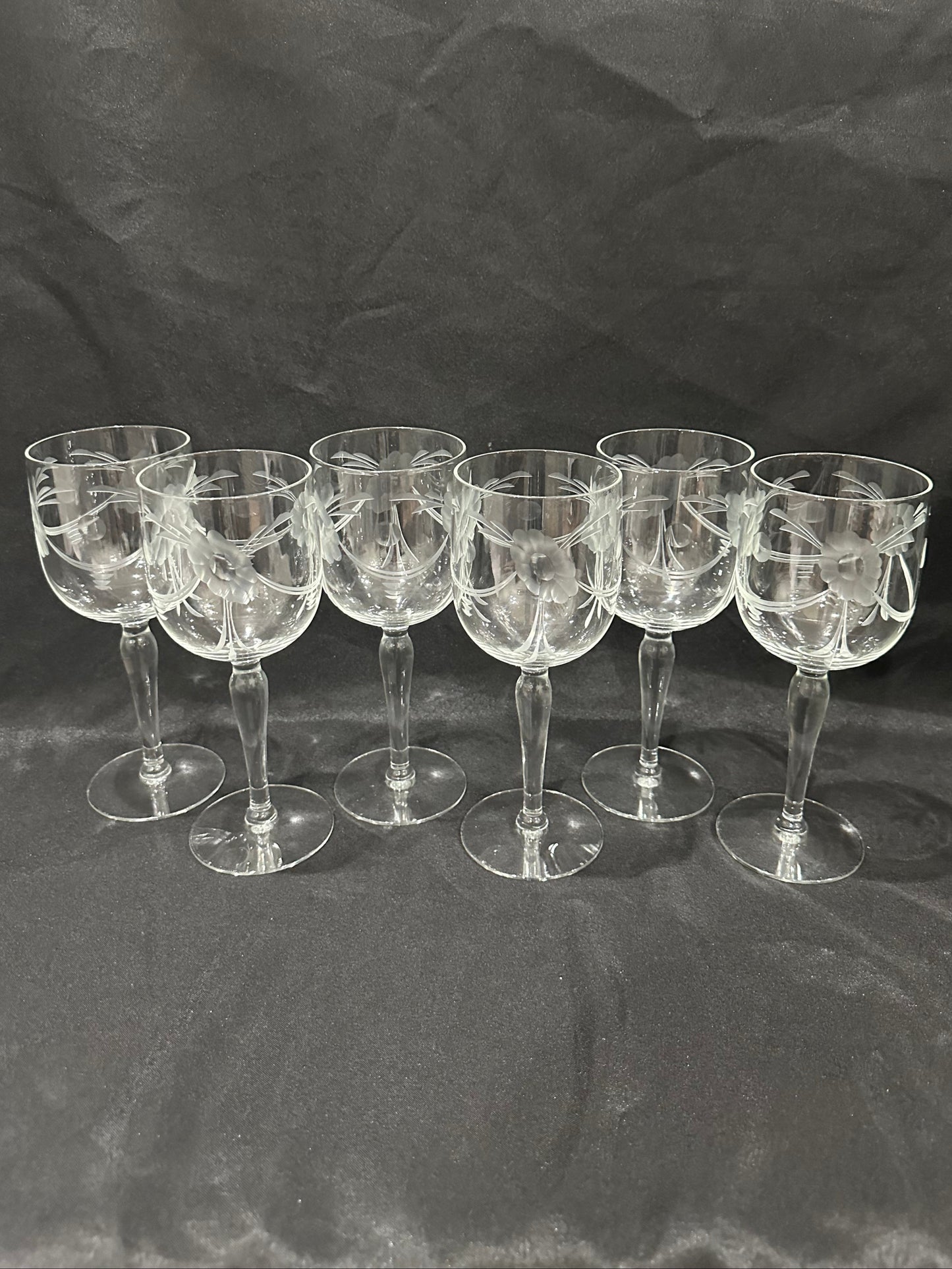 Set of Crystal Wine Goblets (Set of 6)