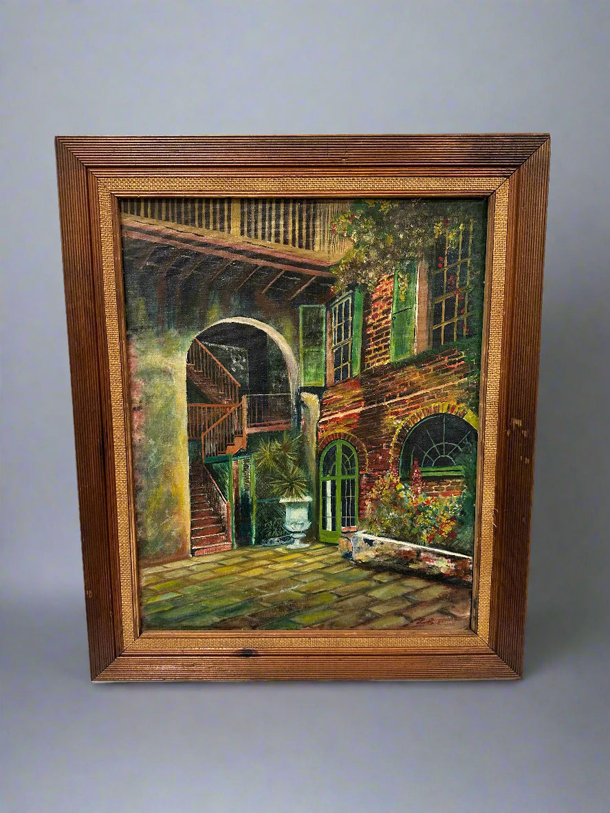 Brulatour Courtyard Oil Painting